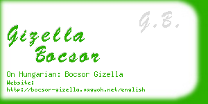 gizella bocsor business card